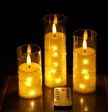 Warm White Battery Operated Candle Set