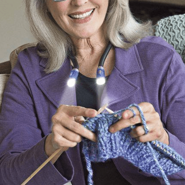 Adjustable LED Reading Light for Knitting and Crafts