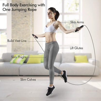 Premium Adjustable Fitness Jump Rope with Foam Grip