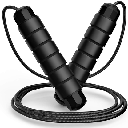 Premium Adjustable Fitness Jump Rope with Foam Grip