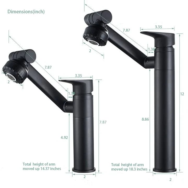 Flexible Kitchen Faucet with 360° Rotation and Spray