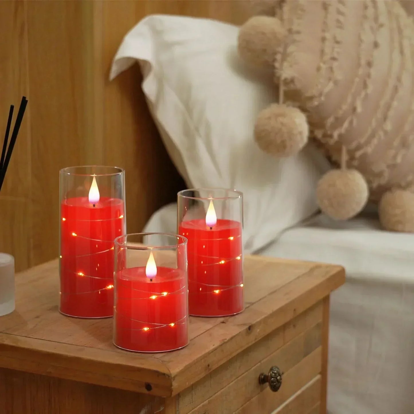 Warm White Battery Operated Candle Set