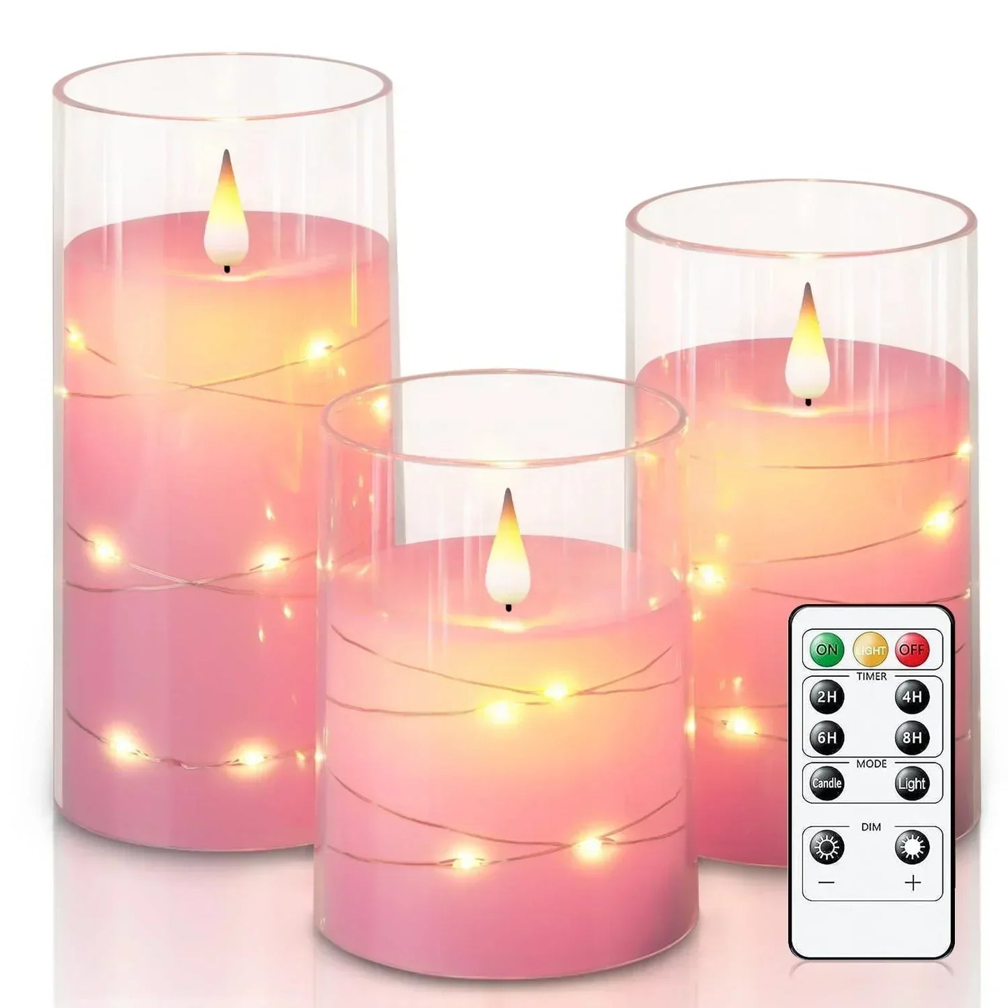 Warm White Battery Operated Candle Set