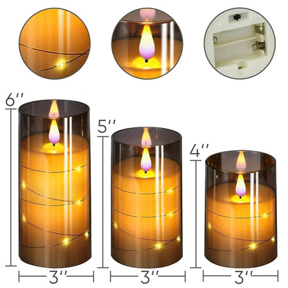Warm White Battery Operated Candle Set