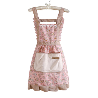 Pretty Floral Print Cooking Apron