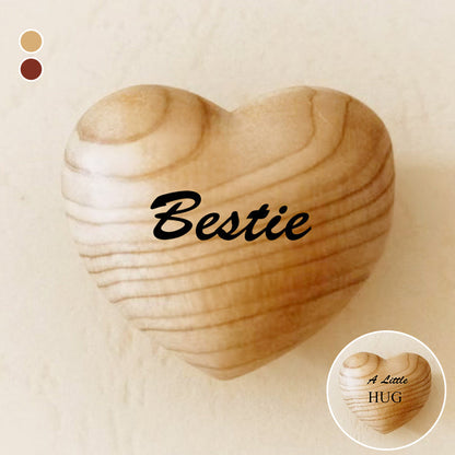 Mini Wooden Heart Charm Token