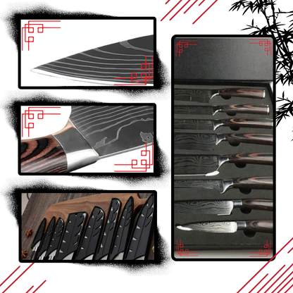 Asian Style Wood Handle Chef Knives