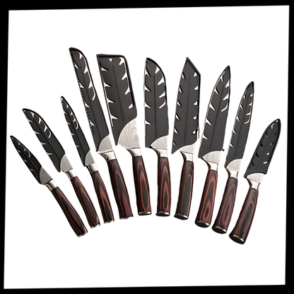 Asian Style Wood Handle Chef Knives