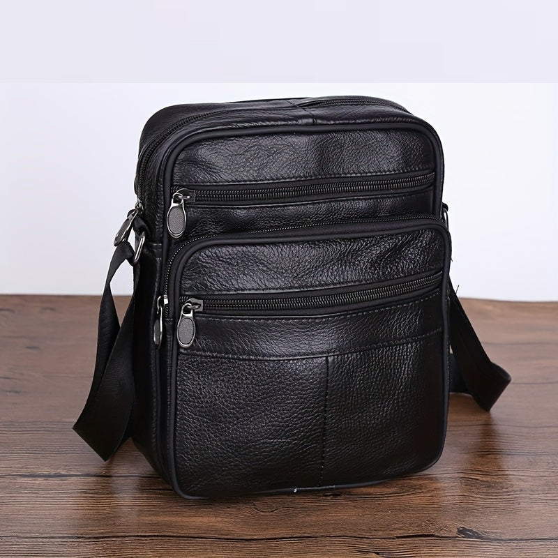 Large Genuine Leather Mens Shoulder Bag - Cofik