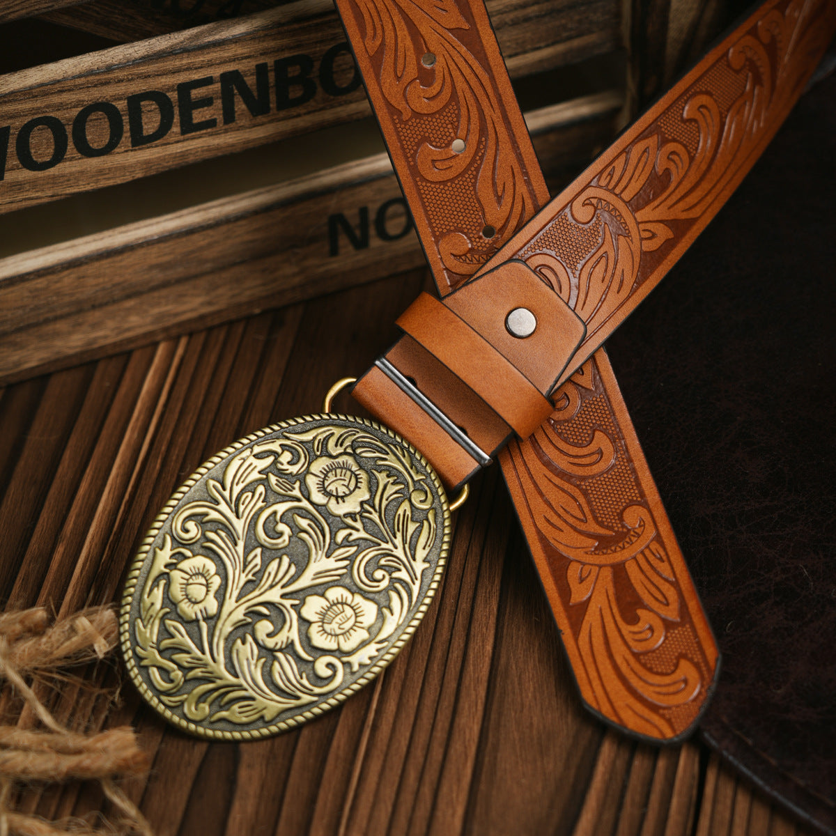 Men's Vegan Leather Belt with Strong Metal Buckle - Cofik