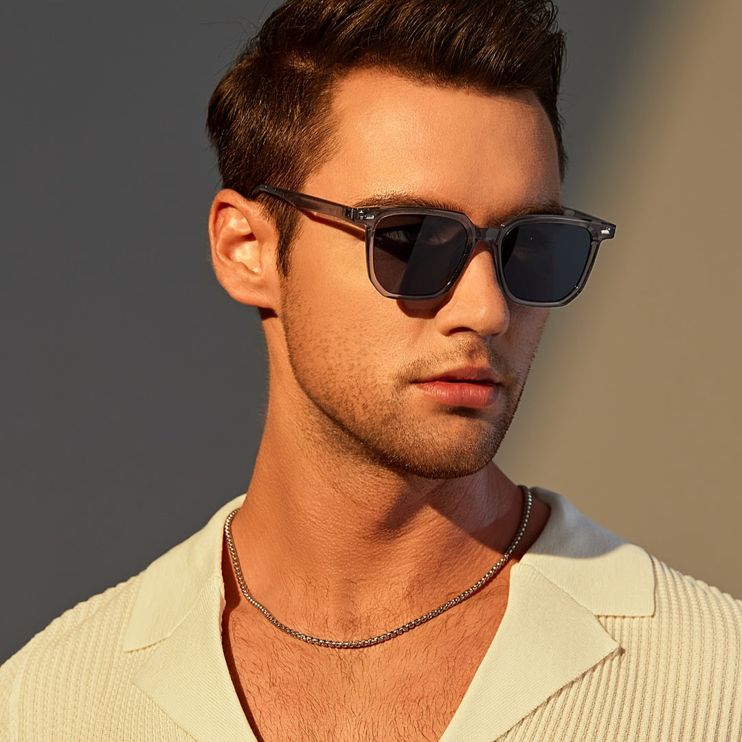 Men's Classic Square Shades - Slim and Trendy