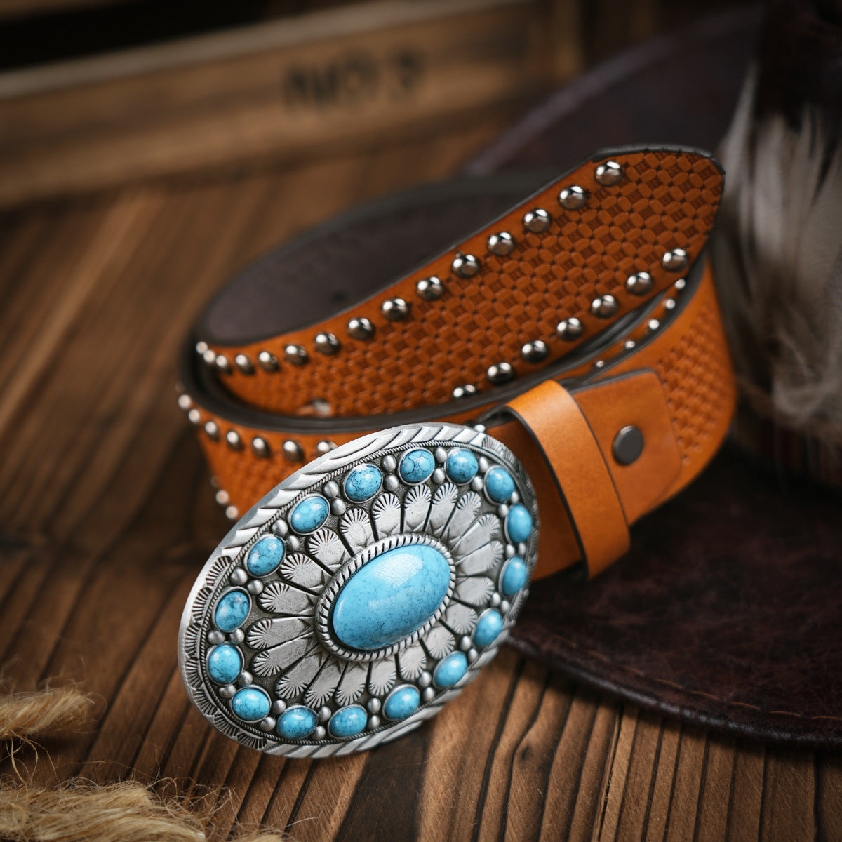 Men's Classic Western Belt - Durable Faux Leather Strap