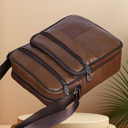 Large Genuine Leather Mens Shoulder Bag