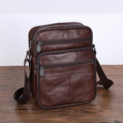 Large Genuine Leather Mens Shoulder Bag