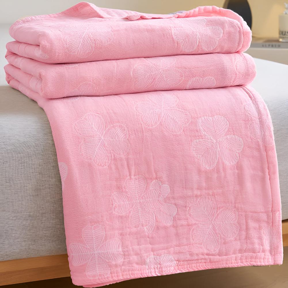 Four-Leaf Clover Cotton Blanket