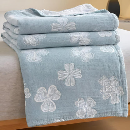 Four-Leaf Clover Cotton Blanket