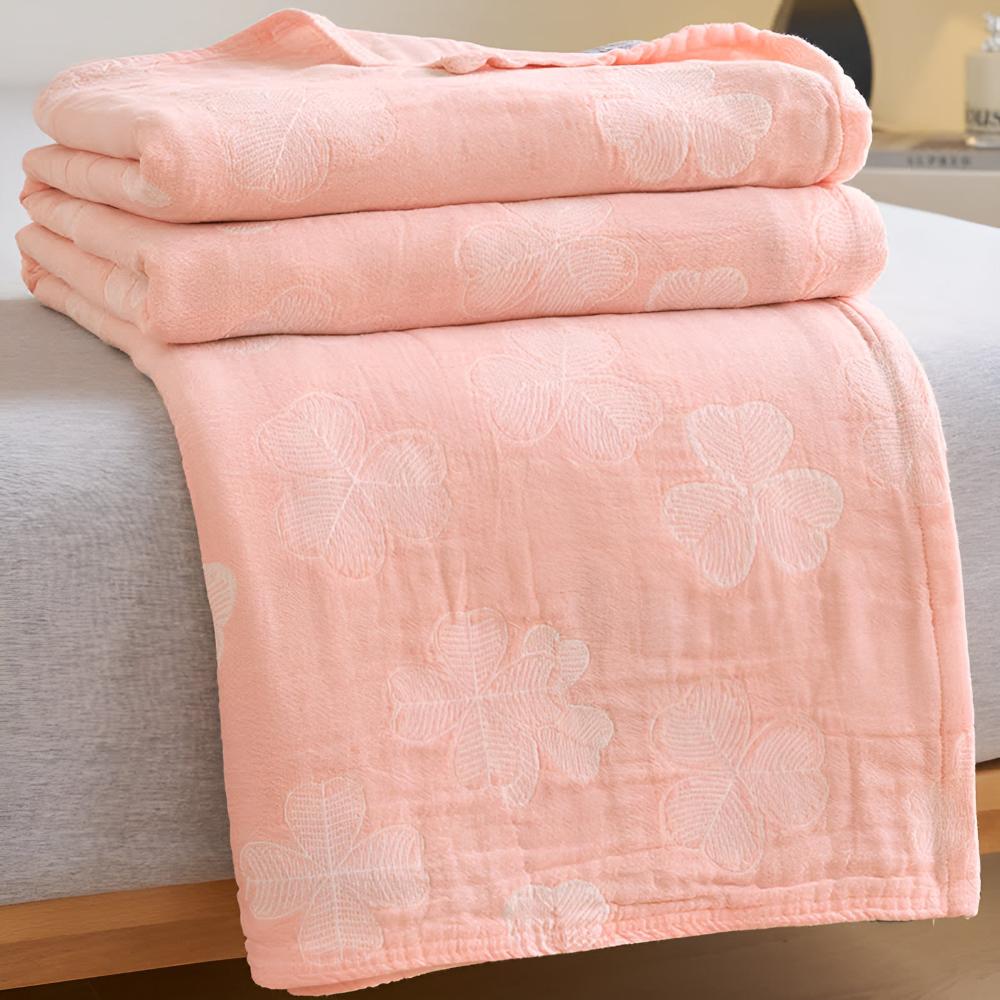 Four-Leaf Clover Cotton Blanket