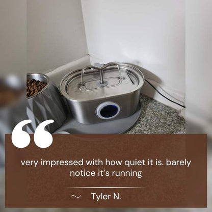 Pet Water Fountain - Silent, Clean and BPA Free 2L
