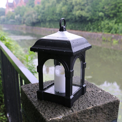 Rustic Solar Powered Garden Lantern - Cofik
