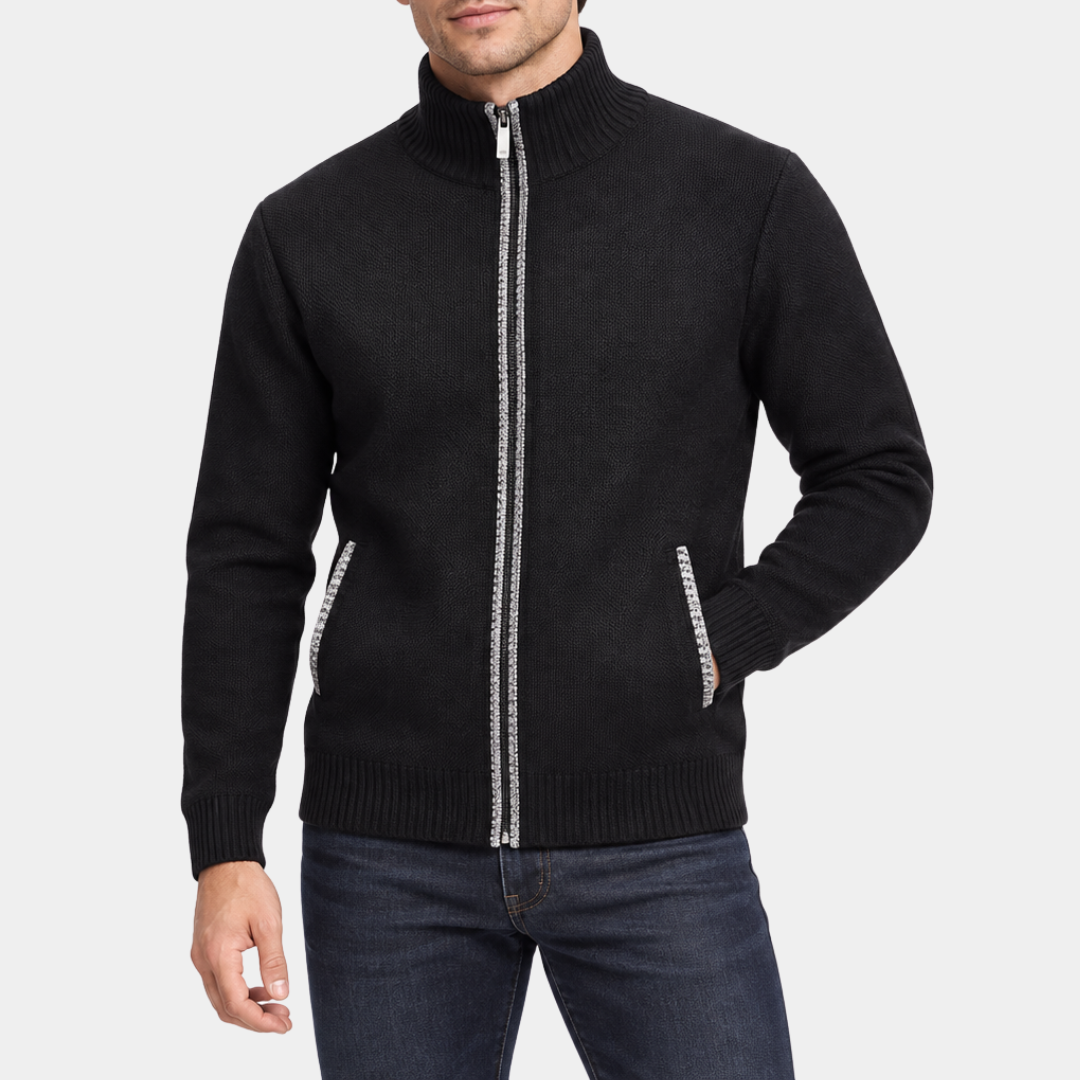Full-Zip Lined Cardigan