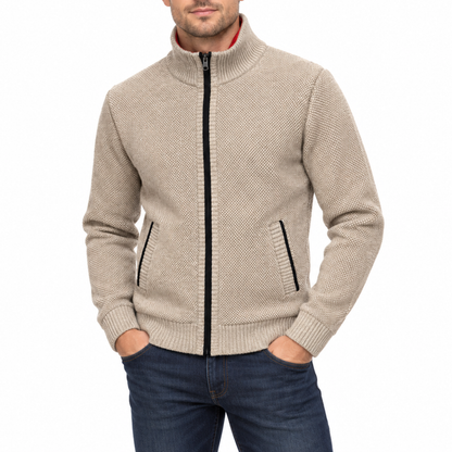 Full-Zip Lined Cardigan
