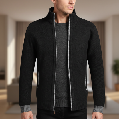 Full-Zip Lined Cardigan