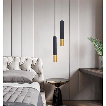 Sleek Gold Metal LED Pendant Island Light Fixture