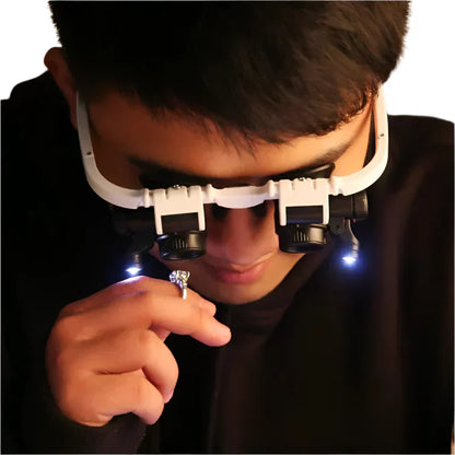 LED Magnifying Glasses with 3x Interchangeable Lenses