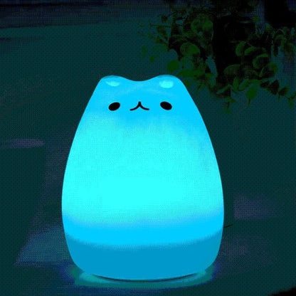 Colorful LED Kitty Night Lamp