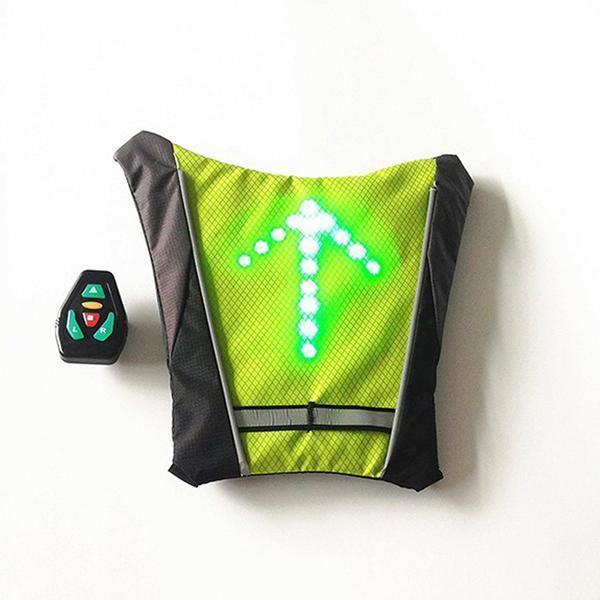 Visible Night Cycling LED Safety Vest Waterproof Jacket