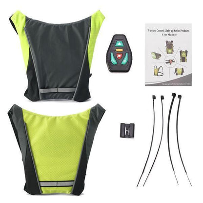 Visible Night Cycling LED Safety Vest Waterproof Jacket