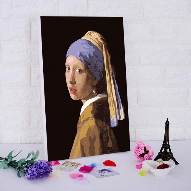 Beautiful Girl Portrait Art Paint by Numbers Kit