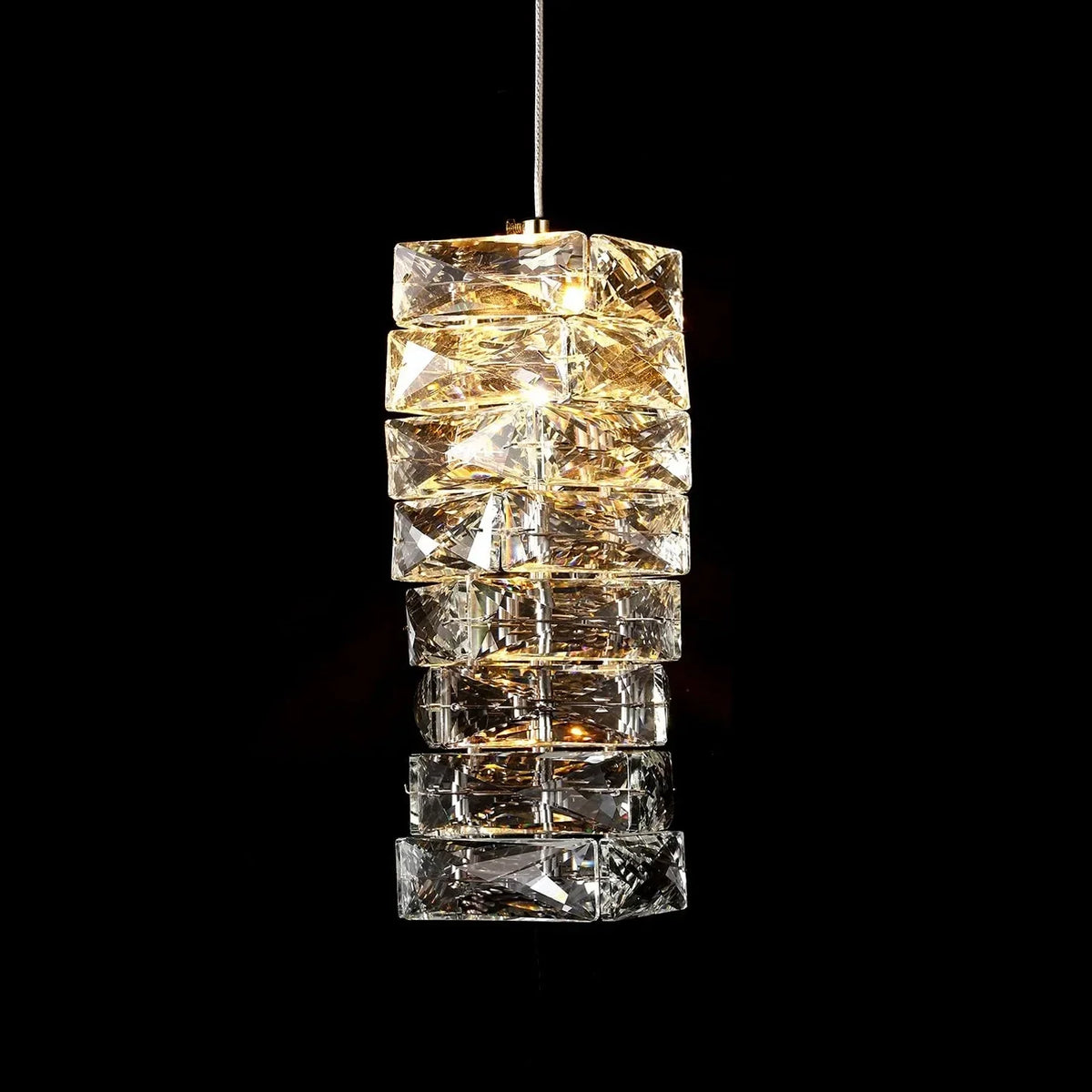 Stylish Crystal Glass Pendant LED Lighting Fixture
