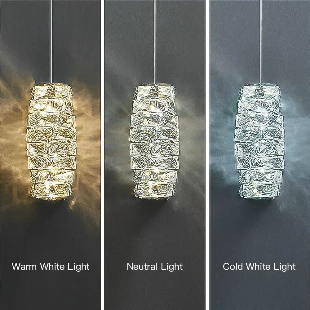 Stylish Crystal Glass Pendant LED Lighting Fixture