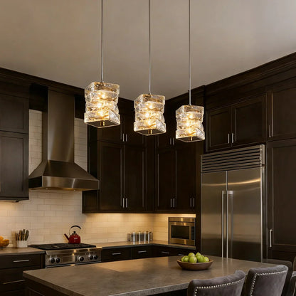 Stylish Crystal Glass Pendant LED Lighting Fixture