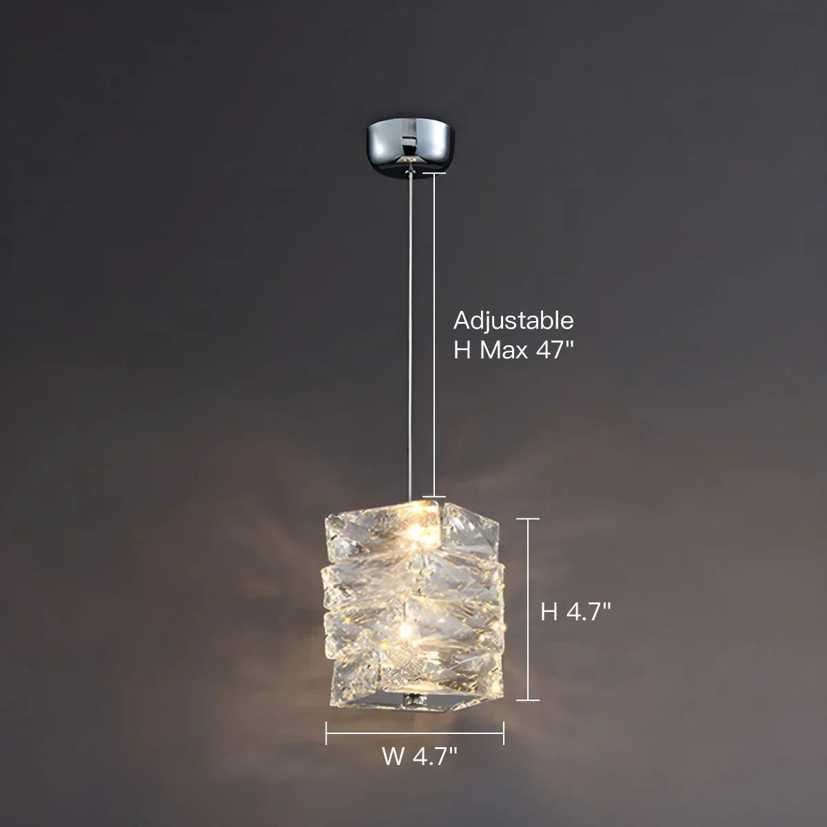 Stylish Crystal Glass Pendant LED Lighting Fixture