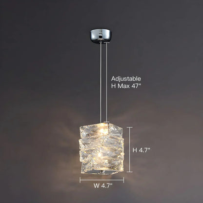Stylish Crystal Glass Pendant LED Lighting Fixture