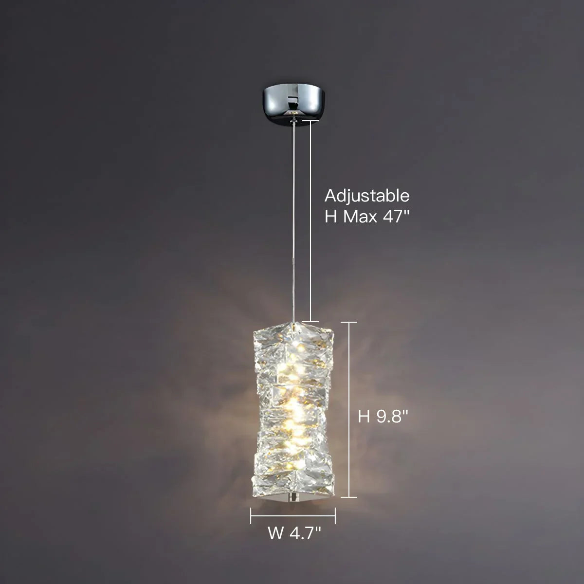 Stylish Crystal Glass Pendant LED Lighting Fixture
