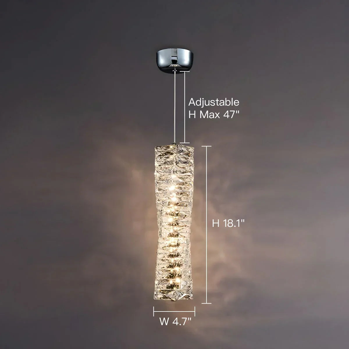Stylish Crystal Glass Pendant LED Lighting Fixture