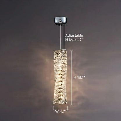 Stylish Crystal Glass Pendant LED Lighting Fixture