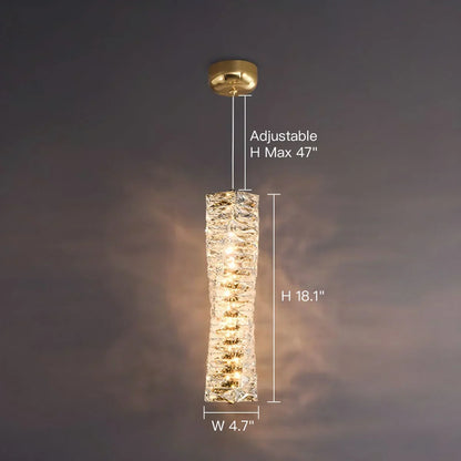 Stylish Crystal Glass Pendant LED Lighting Fixture