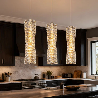 Stylish Crystal Glass Pendant LED Lighting Fixture