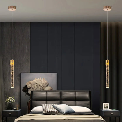 Clear Glass Cylinder Pendant Light - Cofik