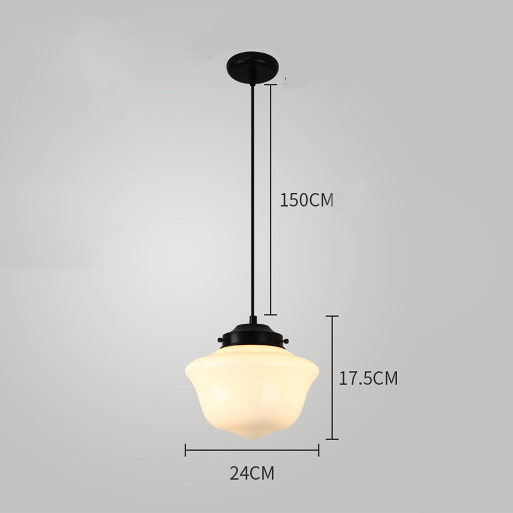 Vintage Cream Glass Hanging Lamp Shade