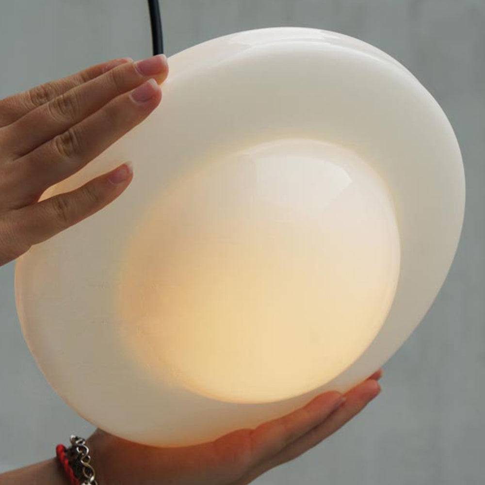 Vintage Cream Glass Hanging Lamp Shade