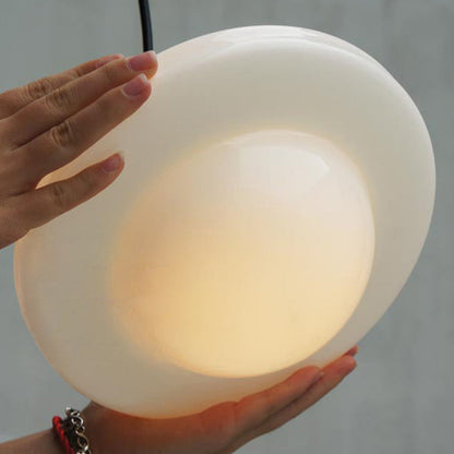 Vintage Cream Glass Hanging Lamp Shade
