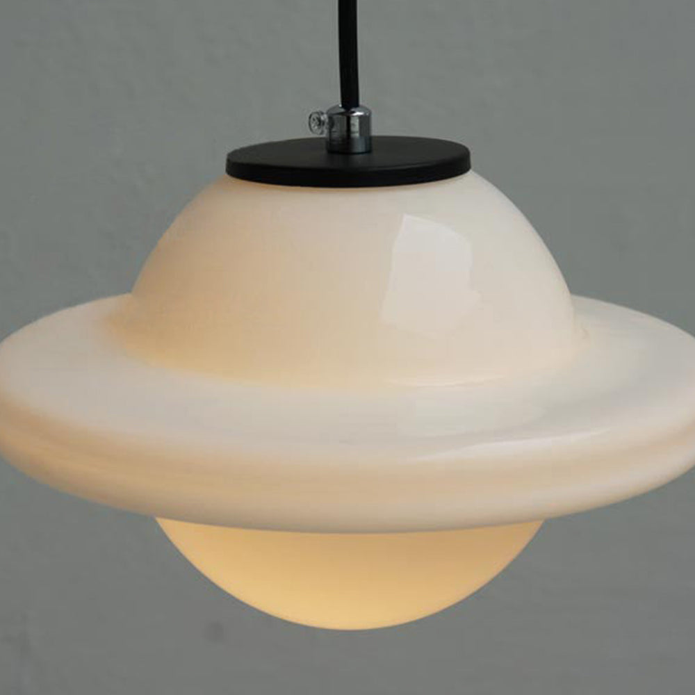 Vintage Cream Glass Hanging Lamp Shade