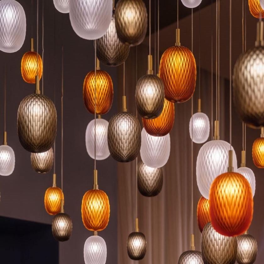 Colorful Glass Globe Hanging Lamp