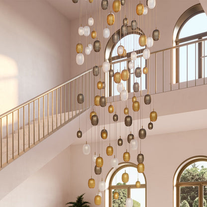 Colorful Glass Globe Hanging Lamp