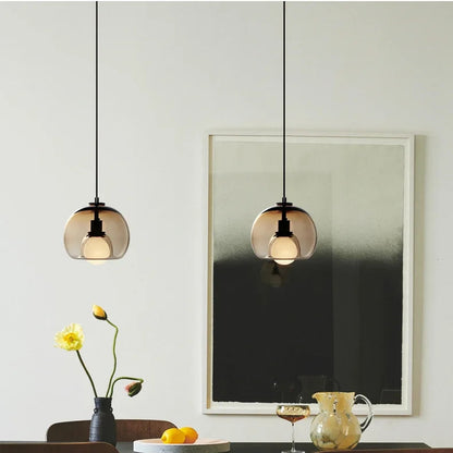 Colorful Glass Globe Pendant Light Shade